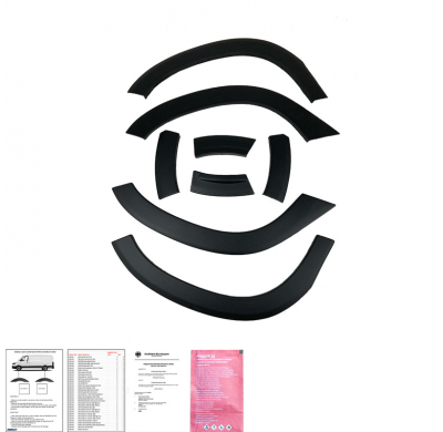 Embellecedores de paso de rueda Oneway Set compatibles con Dacia Duster II 2018-2024 - Negro mate