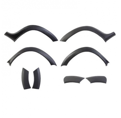 Embellecedores de paso de rueda Oneway Set compatibles con Dacia Duster I 2010-2017 - Negro mate