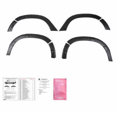 Embellecedores de paso de rueda Oneway Set compatibles con Dacia Duster II 2018-2024 con Park Assist (Offroad) - Negro mate