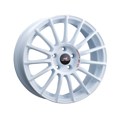 LLANTA SUPERTURISMO TGR WRT 8x18 ET 38 5x114,3 OZ RACING RACE WHITE + RED LETTERING