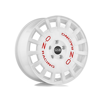 LLANTA RALLY RACING 7x17 ET 45 5x114,3 OZ RACING RACE WHITE RED LETTERING