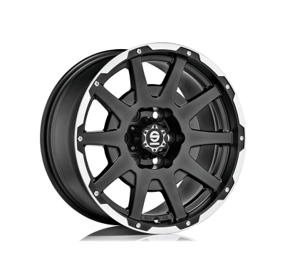 LLANTA SPARCO DAKAR 8,5x18 ET0 6x120 SPARCO MATT BLACK LIP POLISHED+RIVETS