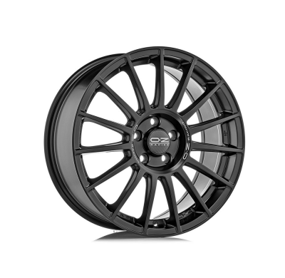LLANTA SUPERTURISMO LM 7,5x17 ET 35 4x100 OZ RACING MATT BLACK SILVER LETTERING