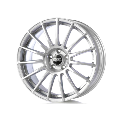 LLANTA SUPERTURISMO LM 8x18 ET 34 5x120 OZ RACING MATT RACE SILVER BLACK LETTERING