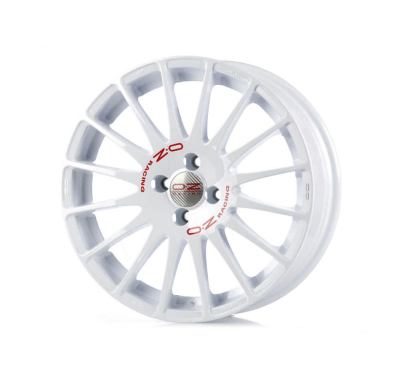 LLANTA SUPERTURISMO WRC 7x17 ET 35 4x100 OZ RACING RACE WHITE RED LETTERING