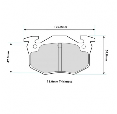 Pastillas de freno PBS PROTRACK TRASERAS PEUGEOT 206 1.6 i , CC 16V KW:80 Año: 2000 >