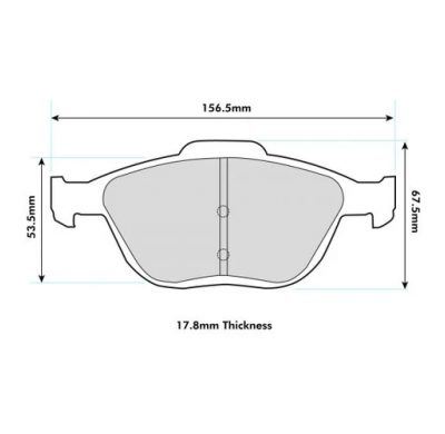 Pastillas de freno PBS PRORACE DELANTERAS FORD Fiesta MK6 2.0 ST163 KW:120 Año: 2005 >