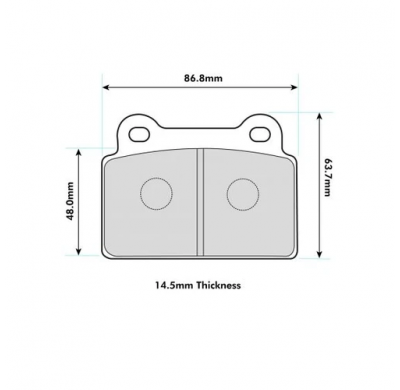 Pastillas de freno PBS PROTRACK TRASERAS MITSUBISHI LANCER Saloon (CY/Z_A) 2.0 EVO X 4WD (CZ4A) KW:217 Año: 2008 >