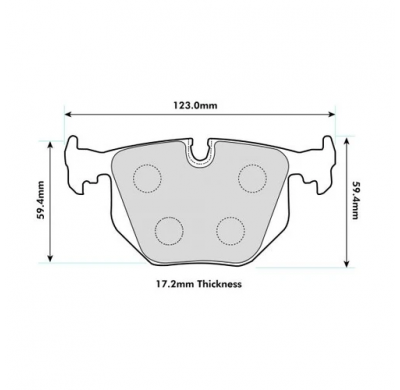 Pastillas de freno PBS PROTRACK TRASERAS BMW 3 (E46) CSL Coupe M3 KW:265 Año: 2003 > 2006