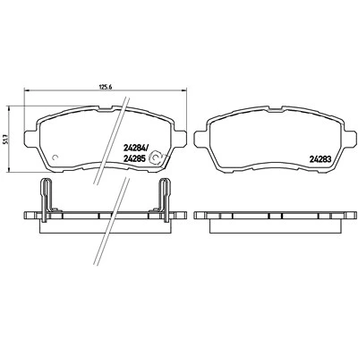 Pastillas de freno PBS PROTRACK DELANTERAS MAZDA 2 1.3 16V KW:63 Año: 2007 >