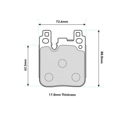 Pastillas de freno PBS PRORACE TRASERAS BMW 3 (F30, F80) 325 d KW:155 Año: 2011 >