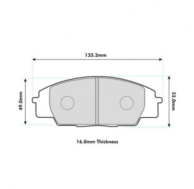 Pastillas de freno PBS PROTRACK DELANTERAS HONDA Civic VII (EP3) 2.0 Type R KW:147 Año: 2001 > 2005