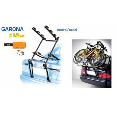PORTA BICIS TRASERO ACERO GARONA x 3 BICIS