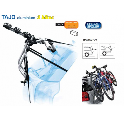 PORTA BICIS TRASERO ALUM. TAJO x 3 BICIS