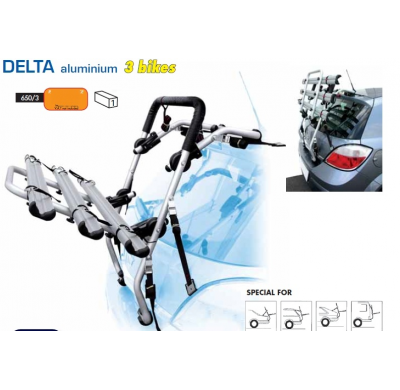 PORTA BICIS TRASERO ALUM. DELTA x 3 BICIS
