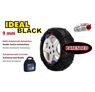 CADENA ACERO TURISMO 9MM IDEAL BLACK DOBLE TENSADO AUTOMATICO, TRATAMIENTO ANTICORROSION. TALLA 11