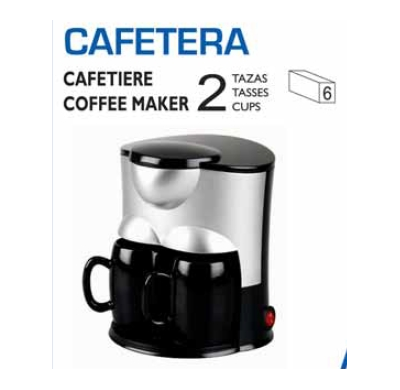 CAFETERA 2 TAZAS 24V