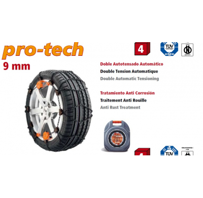 CADENA ACERO TURISMO 9MM IDEAL PRO TECH DOBLE TENSADO AUTOMATICO, TRATAMIENTO ANTICORROSION. TALLA 5