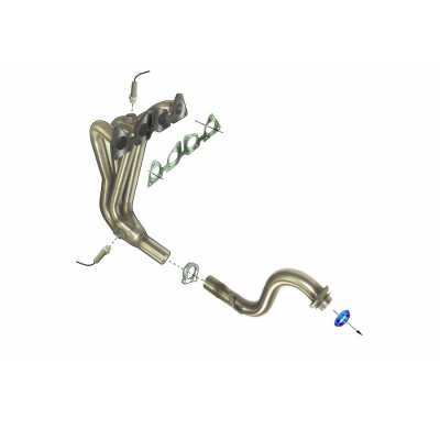 Colector De Escape Tubular Inoxidable / Peugeot 307cc / Peugeot 307 1.6i 16v Porton Trasero 04/01- Rc Racing