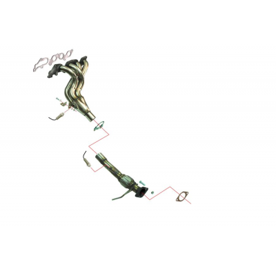 Colector De Escape Tubular Inoxidable / Ford Focus Ii 2.0i 16v 04- Rc Racing