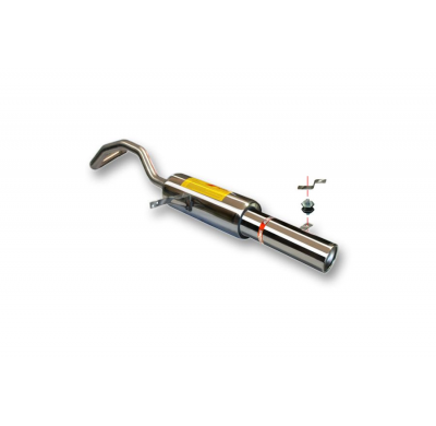 Escape Trasero Inoxidable No Homologado / Renault  Megane Ii 1.5 Dci Sedan 10/02- Rc Racing