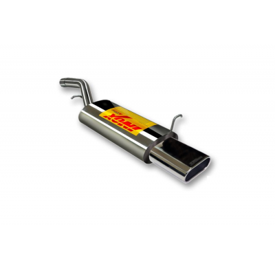 Escape Trasero Inoxidable No Homologado / Ford Fiesta 1.6 Tdci 11/04-11/05 Rc Racing