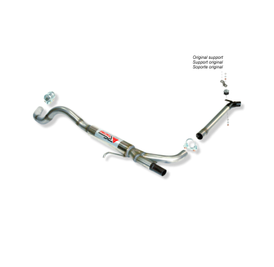 Escape Trasero Inoxidable Grupo-N Competicion / Renault Megane Iv Gt 1.6 Tce 15- Rc Racing