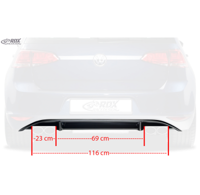 Spoiler Trasero RDX VW Golf 7 "R-Look" center part