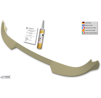 Alerón de Techo RDX para VW Caddy 2K 2KN (2015-2020) para alerón Trasero de Maletero Simple Fabricado en plástico PUR-IHS. Inclu