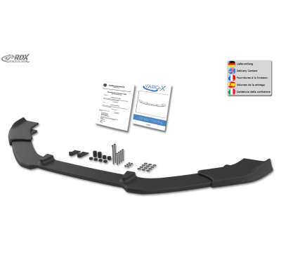 Spoiler delantero RDX VARIO-X para SKODA Rapid (NH) 2012+ Splitter de labio delantero Rdx Racedesign