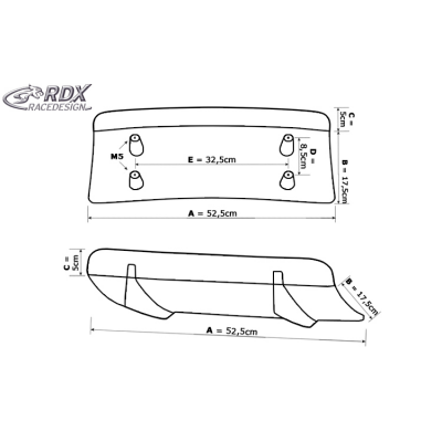 RDX Difusor trasero Renault Clio 3 Phase 1 / 2 (2005-2013)