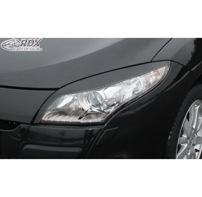 Pestañas de faros RDX para RENAULT Megane 3 2008-2013 negro brillante Rdx Racedesign