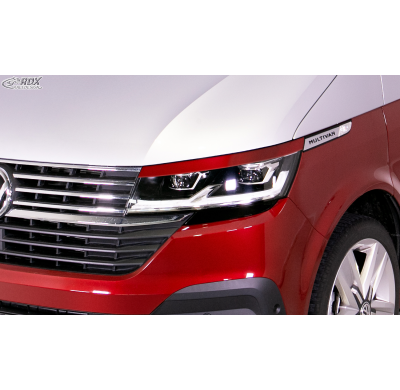 RDX Pestañas de faros para VW T6.1 Light Brows Conjunto para ambos lados. Fabricado en plástico PUR/ABS. Incluye homologación TU