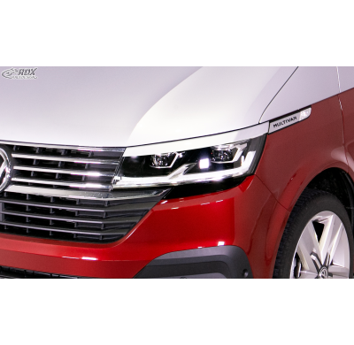 RDX Pestañas de faros para VW T6.1 Light Brows Conjunto para ambos lados. Fabricado en plástico PUR/ABS. Incluye homologación TU