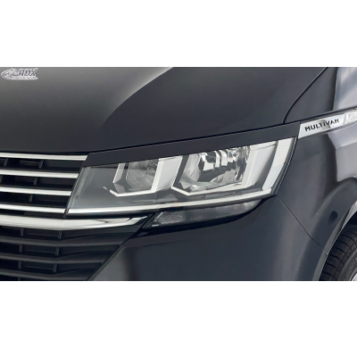 RDX Pestañas de faros para VW T6.1 Light Brows Conjunto para ambos lados. Fabricado en plástico PUR/ABS. Incluye homologación TU