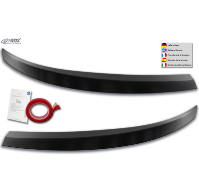 RDX Pestañas de faros para VW T6.1 Light Brows Conjunto para ambos lados. Fabricado en plástico PUR/ABS. Incluye homologación TU