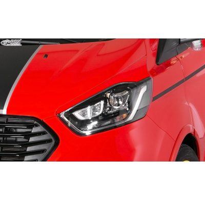 RDX Pestañas de faros para FORD Transit Custom & Tourneo Custom (2018-2023) Light Brows Conjunto para ambos lados. Fabricado en