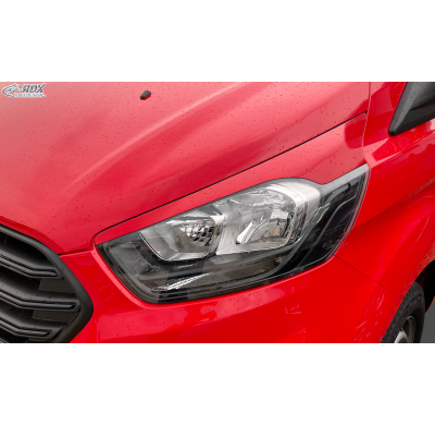 RDX Pestañas de faros para FORD Transit Custom & Tourneo Custom (2018-2023) Light Brows Conjunto para ambos lados. Fabricado en