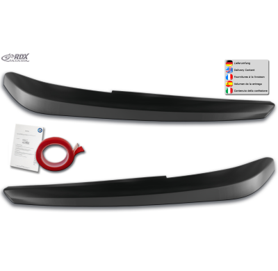 RDX Pestañas de faros para AUDI Q3 F3 (2019+) Light Brows Conjunto para ambos lados. Fabricado en plástico PUR/ABS. Incluye homo