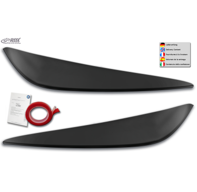 RDX Pestañas de faros para BMW Serie 1 F40 F1H Light Brows Conjunto para ambos lados. Fabricado en plástico PUR/ABS. Incluye hom