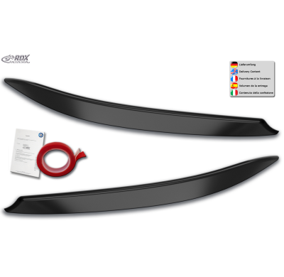 RDX Pestañas de faros para MERCEDES Clase A W 176 245G (2012-2019) Light Brows Conjunto para ambos lados. Fabricado en plástico