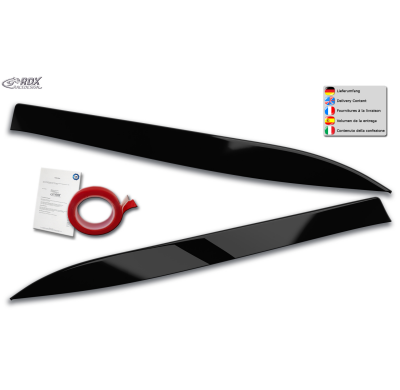 Pestañas de faros RDX para MERCEDES Clase A W 176 245G 2012+ negro brillante Light Brows Rdx Racedesign