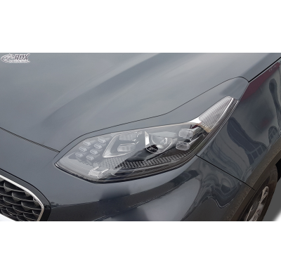 RDX Pestañas de faros para KIA Sportage QL / QLE (2015-2022) Light Brows NEGRO BRILLANTE Conjunto para ambos lados. Fabricado en