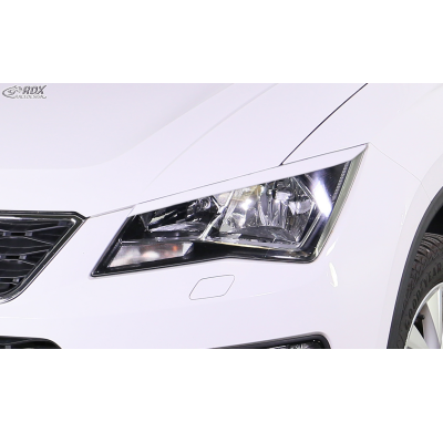 RDX Pestañas de faros para SEAT Ateca y CUPRA Ateca 5FP (2016-2021) Light Brows NEGRO BRILLANTE Conjunto para ambos lados. Fabri