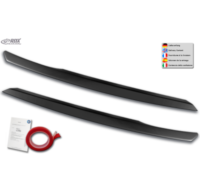 RDX Pestañas de faros para SEAT Ateca y CUPRA Ateca 5FP (2016-2021) Light Brows NEGRO BRILLANTE Conjunto para ambos lados. Fabri