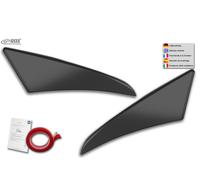 RDX Pestañas de faros para VW Crafter (2006-2017) Light Brows Conjunto para ambos lados. Fabricado en plástico PUR/ABS. Incluye
