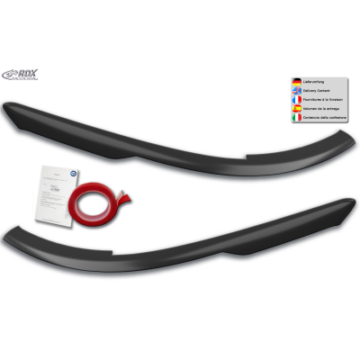 RDX Pestañas de faros para VW Golf 8 CD/CDV Light Brows Conjunto para ambos lados. Fabricado en plástico PUR/ABS. Incluye homolo