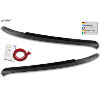 RDX Pestañas de faros para VW T-Roc A1 (2017-2021) Light Brows Conjunto para ambos lados. Fabricado en plástico PUR/ABS. Incluye