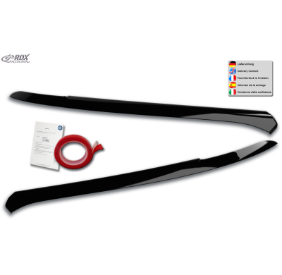 Pestañas de faros RDX para VW T-Roc (A1 / 2017+) negro brillante Light Brows Rdx Racedesign