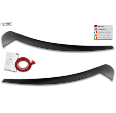 RDX Pestañas de faros para VW ID.3 ID3 E1 Light Brows Conjunto para ambos lados. Fabricado en plástico PUR/ABS. Incluye homologa